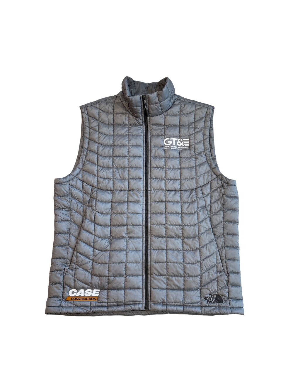The North Face Theromball Vest Jacket Mens Large Gray Wind Blocking Lightweight